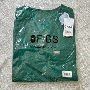 Figs Hunter Green Catarina Scrub Top